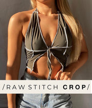 Load image into Gallery viewer, Raw Stitch Khaki Tie
