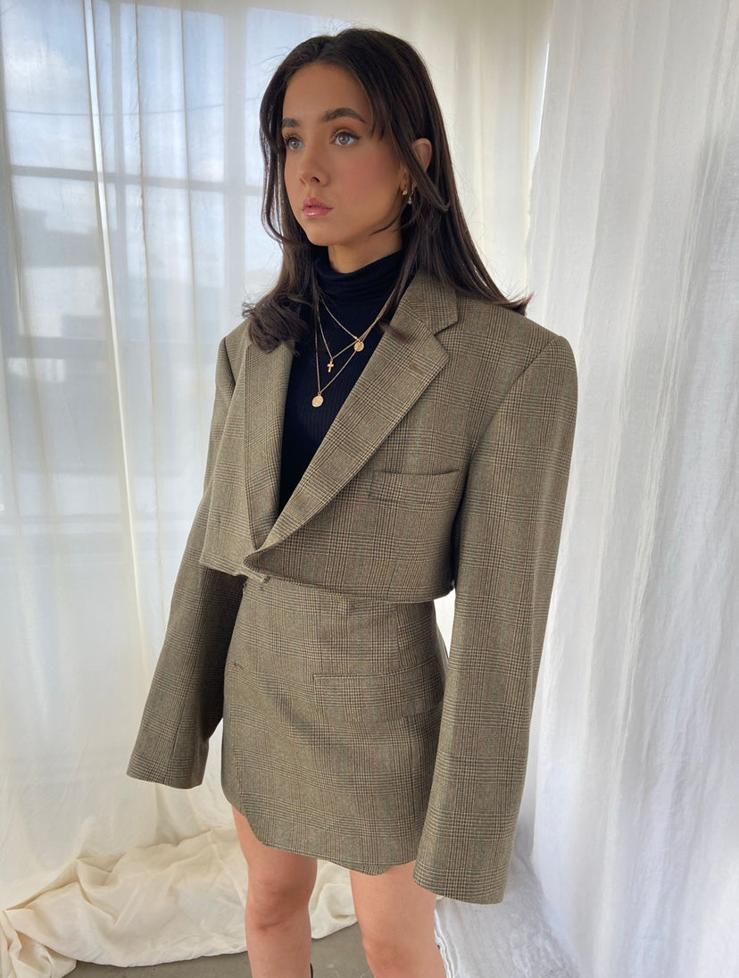 Tweed Vintage Re-Worked Suit Jacket and Skirt